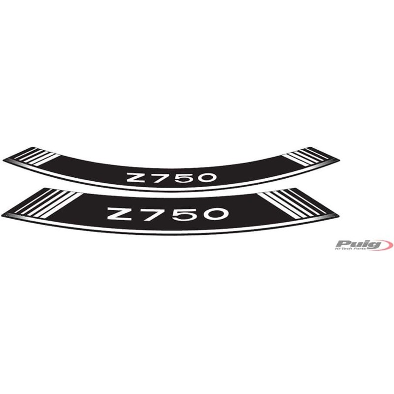 PUIG STICKERS FOR RIMS KAWASAKI Z750 WHITE - The set consists of 8 adhesive strips - COD. 5545B