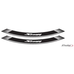 PUIG STICKERS FOR RIMS HONDA SCOOPY SH WHITE - The set consists of 8 adhesive strips - COD. 5559B