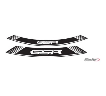 PUIG STICKERS FOR RIMS SUZUKI GSR WHITE - The set consists of 8 adhesive strips - COD. 5989B