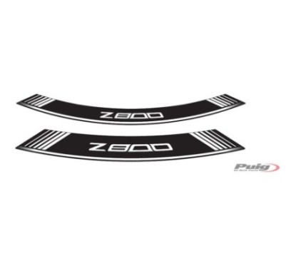 PUIG ADHESIVOS RUEDAS KAWASAKI Z800 BLANCO - El set se compone de 8 tiras adhesivas - COD. 6561B