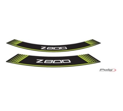 PUIG STICKERS FOR WHEELS KAWASAKI Z800 GREEN - The set consists of 8 adhesive strips - COD. 6561V