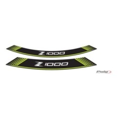 PUIG STICKERS FOR WHEELS KAWASAKI Z1000 GREEN - The set consists of 8 adhesive strips - COD. 7590V