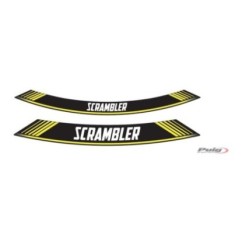 PUIG RADAUFKLEBER DUCATI SCRAMBLER GELB ? DAS SET BESTEHT AUS 8 KLEBESTREIFEN ? COD. 9134G