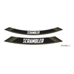 PUIG STICKERS FOR RIMS DUCATI SCRAMBLER GREEN - The set consists of 8 adhesive strips - COD. 9134V