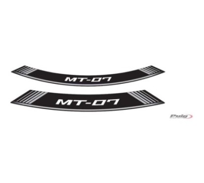 PUIG STICKERS FOR RIMS YAMAHA MT-07 SILVER - The set consists of 8 adhesive strips - COD. 9136P