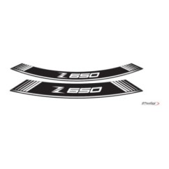 PUIG STICKERS FOR RIMS KAWASAKI Z650 WHITE - The set consists of 8 adhesive strips - COD. 9290B