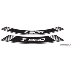 PUIG ADHESIVOS RUEDAS KAWASAKI Z900 BLANCO - El set se compone de 8 tiras adhesivas - COD. 9291B