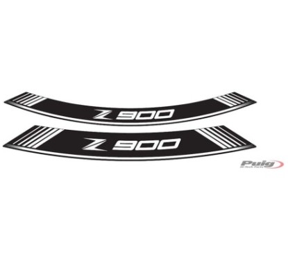 AUTOCOLLANTS JANTES BLANCS PUIG KAWASAKI Z900 - L'ensemble AVEC est composE de 8 bandes adhEsives - COD. 9291B