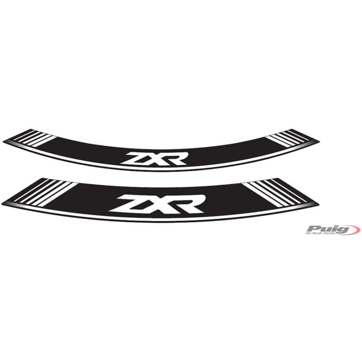 PUIG STICKERS FOR WHEELS KAWASAKI ZXR WHITE - The set consists of 8 adhesive strips - COD. 9292B