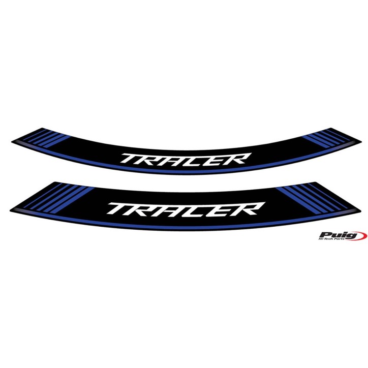 PUIG STICKERS FOR RIMS YAMAHA TRACER BLUE - The set consists of 8 adhesive strips - COD. 9293A