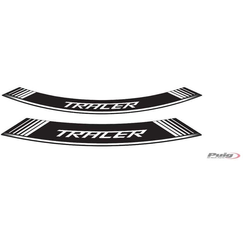 PUIG STICKERS FOR RIMS YAMAHA TRACER WHITE - The set consists of 8 adhesive strips - COD. 9293B