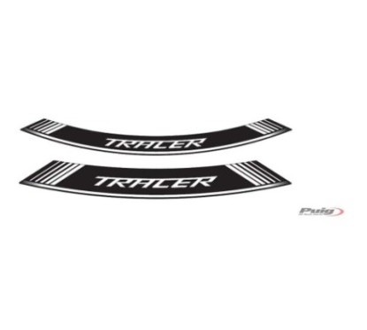 PUIG WHITE RIMS STICKERS YAMAHA TRACER - DAS SET BESTEHT AUS 8 KLEBESTREIFEN - COD. 9293B