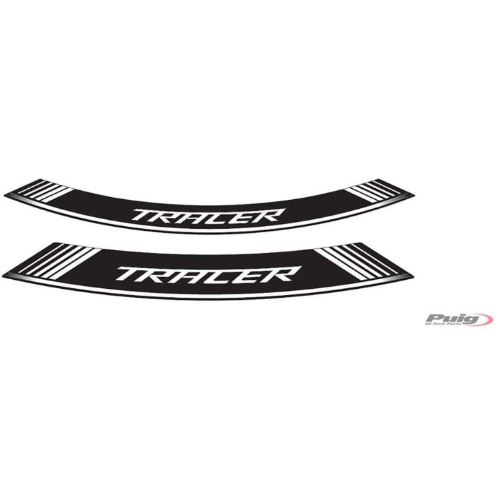 PUIG STICKERS FOR RIMS YAMAHA TRACER WHITE - The set consists of 8 adhesive strips - COD. 9293B