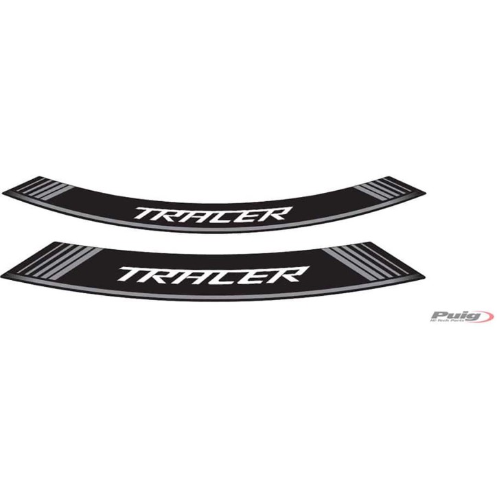 PUIG ADHESIVOS LLANTAS YAMAHA TRACER SILVER - El set se compone de 8 tiras adhesivas - COD. 9293P