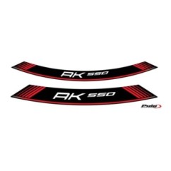 PUIG STICKERS FOR RIMS KYMCO AK 550 RED - The set consists of 8 adhesive strips - COD. 9630R