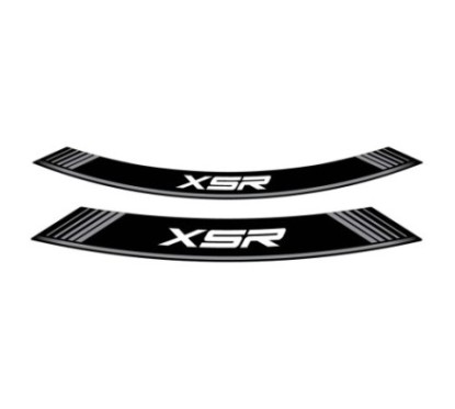 PUIG STICKERS FOR RIMS YAMAHA XSR SILVER - The set consists of 8 adhesive strips - COD. 9985P