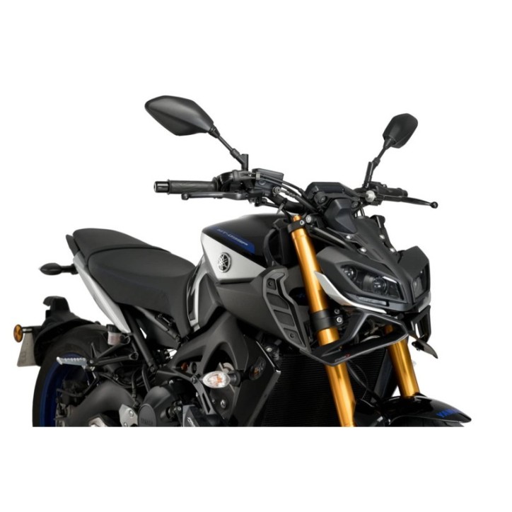 PUIG SPOILER AVANT DOWNFORCE NAKED POUR YAMAHA MT-09 17-20 NOIR OPAQUE