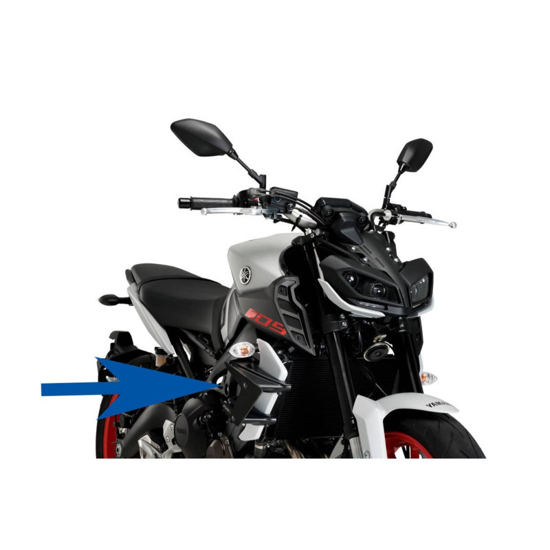 Aleron lateral Puig Downforce Naked Yamaha MT 09 17 20 negro