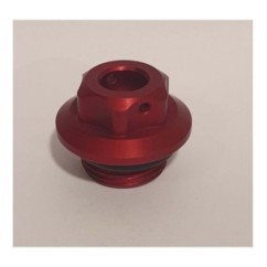 BOUCHON D'HUILE MOTEUR RACINGBIKE COULEUR ROUGE - COD. T001R - Filetage : M22x1,5. - IL PROPOSE