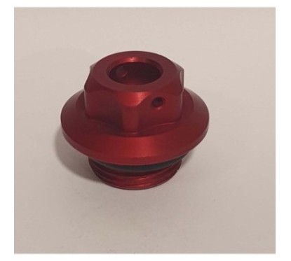 BOUCHON D'HUILE MOTEUR RACINGBIKE COULEUR ROUGE - COD. T001R - Filetage : M22x1,5. - IL PROPOSE