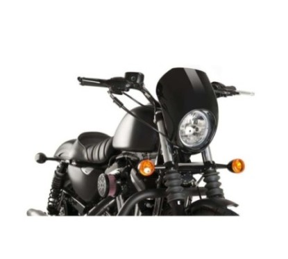 CUSTOM ACCES CUPOLINO SEMICARENATO FREE SPIRIT PER HARLEY DAVIDSON SPORTSTER 883 IRON ANNO 09-20 COLORE NERO