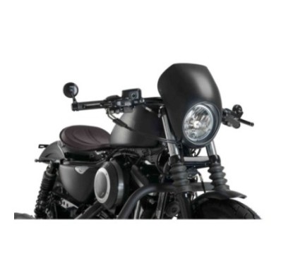 CUSTOM ACCES CUPOLINO SEMICARENATO FREE SPIRIT PER HARLEY DAVIDSON SPORTSTER 883 IRON ANNO 09-20 COLORE NERO OPACO