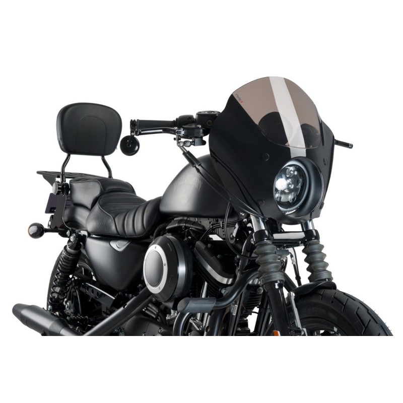 CUSTOM ACCES CUPOLINO SEMICARENATO SNAKE EYE HARLEY D. SPORTSTER FORTY-EIGHT 16-20 NERO