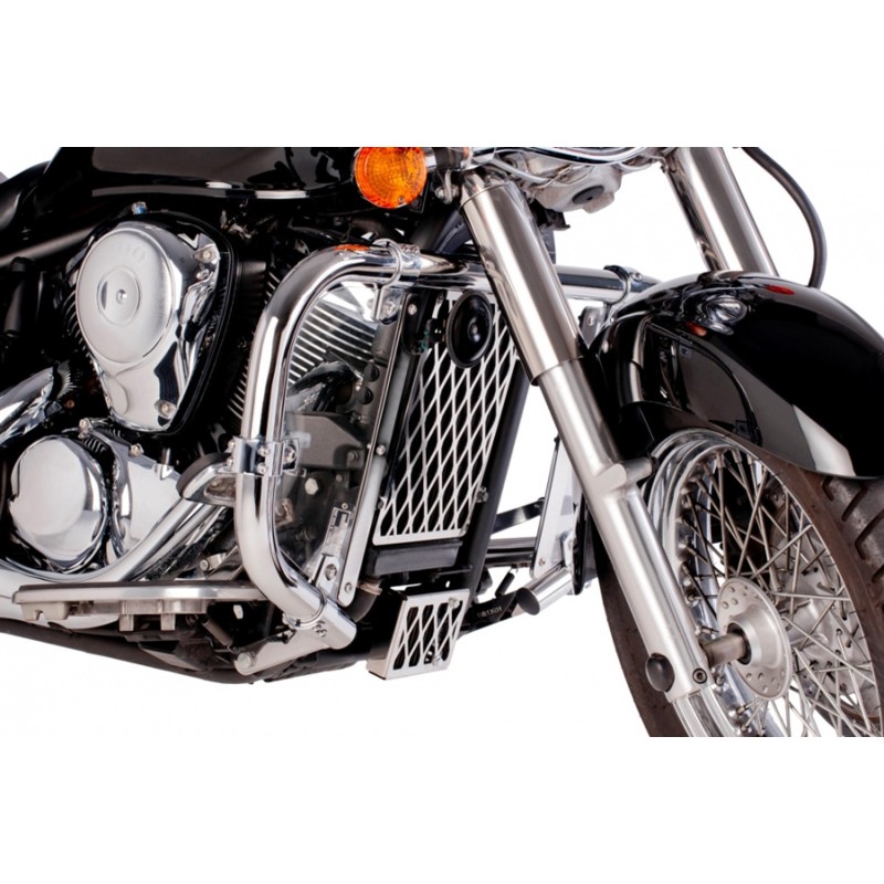 CUSTOM ACCES COPRI RADIATORE PER KAWASAKI VN900 CLASSIC (VN900B) ANNO 06'-16' COLORE INOX