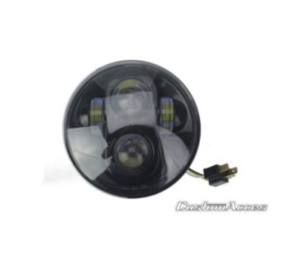 CUSTOM ACCES FARO A LED MODELLO OVNI HARLEY D. DYNA LOW RIDER FXDL 93-17 NERO