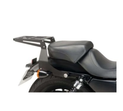 CUSTOM ACCES PIASTRA PORTAPACCHI FISSO PER HARLEY DAVIDSON SPORTSTER 883 IRON (XL883N) ANNO 09'-20' COLORE NERO