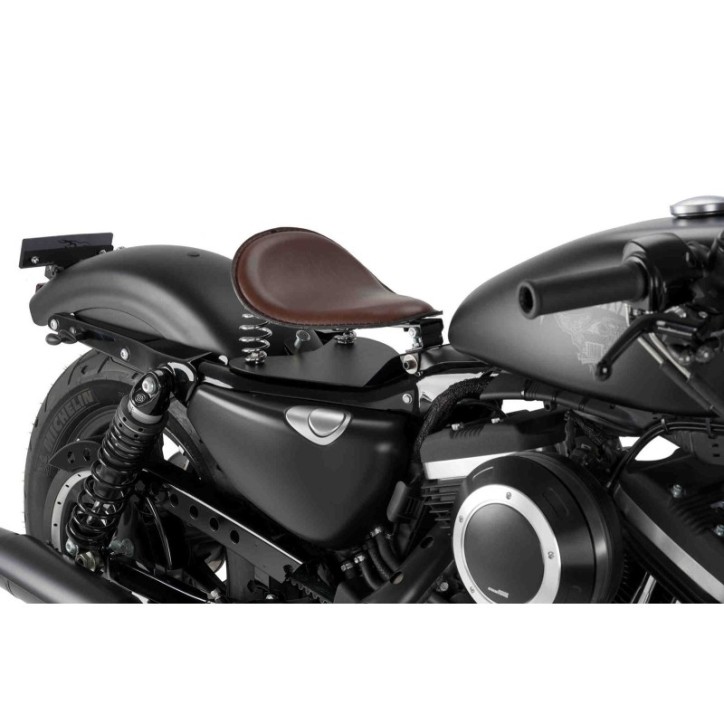 CUSTOM ACCES ASIENTO CONDUCTOR OLD SCHOOL PARA HARLEY D. SPORTSTER 883 IRON 09-20 MARRON