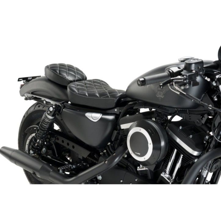 CUSTOM ACCES SELLA PASSEGGERO SALTILLO PER HARLEY D. SPORTSTER LOW 05-10 NERO