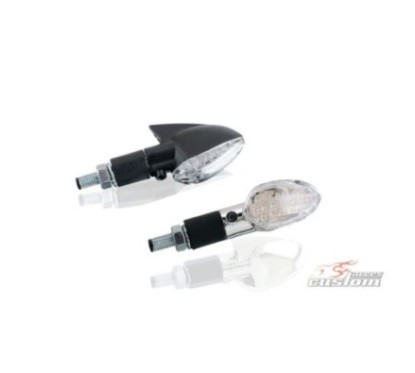 CUSTOM ACCES LED INDICATORS FLECHA MODEL - STAINLESS STEEL COLOR - COD. IF0001J - Material: plastic. Clear lenses. Sold in pairs