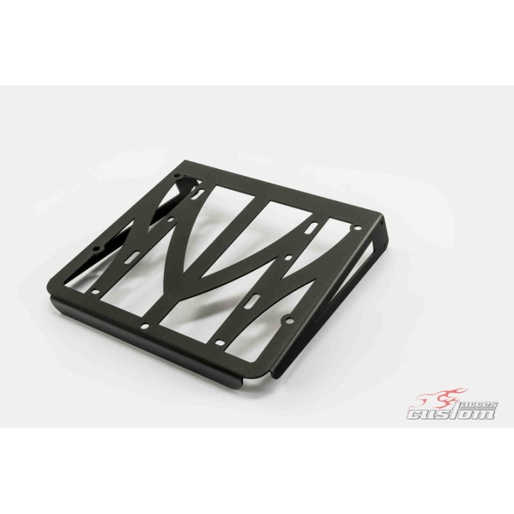 CUSTOM ACCES LUGGAGE RACK PLATE REMOVABLE SISSYBAR BACKREST BLACK