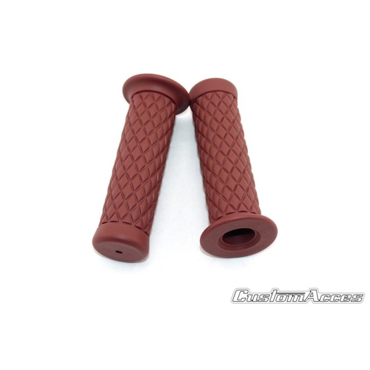 CUSTOM ACCES GRIPS MOD. FAST LINE COLOR ORANGE - COD. PE0010T - Material: rubber. Length: 123mm. Diameter: 22mm.