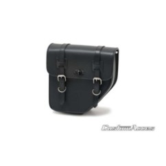 CUSTOM ACCES RIGHT SIDE BAG MOD. IBIZA WITH BLACK METALLIC BASE - COD. AP0014N - It has two closures with buckle.