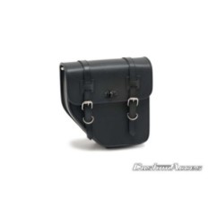 CUSTOM ACCES RIGHT SIDE BAG MOD. IBIZA WITH BLACK METALLIC BASE - COD. AP0013N - It has two closures with buckle.