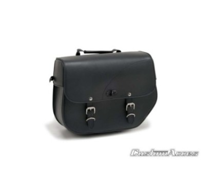 CUSTOM ACCES LEFT SIDE BAG MOD. SANT LOUIS WITH BLACK METALLIC BASE - COD. AP0012N - It has two closures.