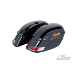 CUSTOM ACCES COPPIA DI BORSE RIGIDE LATERALI MODELLO TOURING COLORE NERO