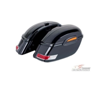 CUSTOM ACCES COPPIA DI BORSE RIGIDE LATERALI MODELLO TOURING COLORE NERO