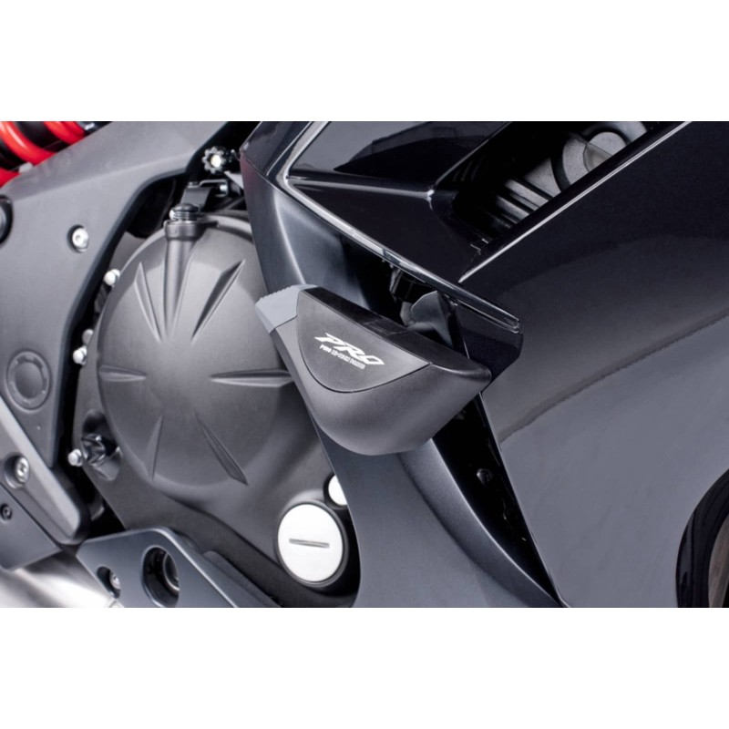 PUIG ROULETTES DE PROTECTION MOD. PRO KAWASAKI ER-6F 12-16 NOIR