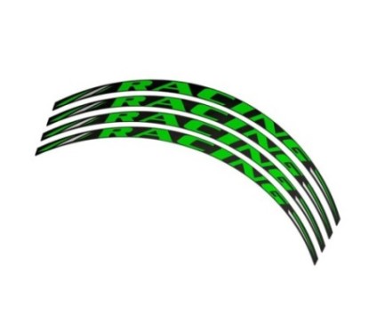 AUTOCOLLANTS POUR JANTES PUIG VERT RACING - L'ensemble AVEC est composE de 4 bandes adhEsives - COD. 5121V